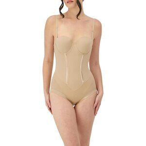 NWT Maidenform Womens Shaper With Built-in Bra Shaper 1256 Latte Lift Brown 36D